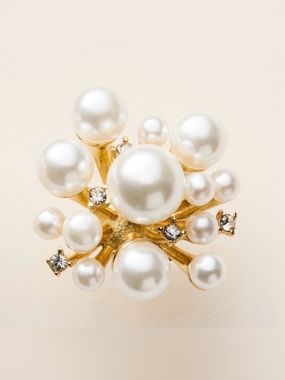 Kate Spade x Target Pearl Cluster Gold Tone Gemstones Earrings NWT - Picture 3 of 5